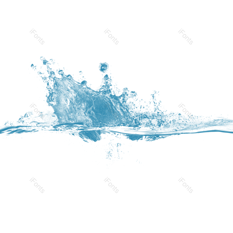水花图片,蓝色元素,PNG,免抠素材